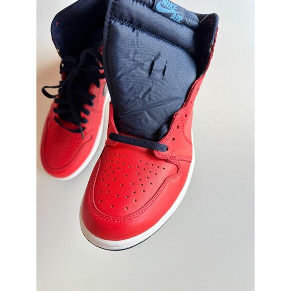 NIB 2015 NIKE Air Jordan 1 Retro High OG David Letterman Red Sneakers, Size 10.5 - Picture 6 of 16